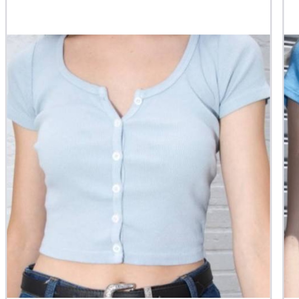 brandy melville blue zelly top